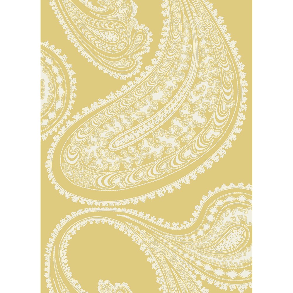 Rajapur Flock Wallpaper 9031 by Cole & Son in Yellow White